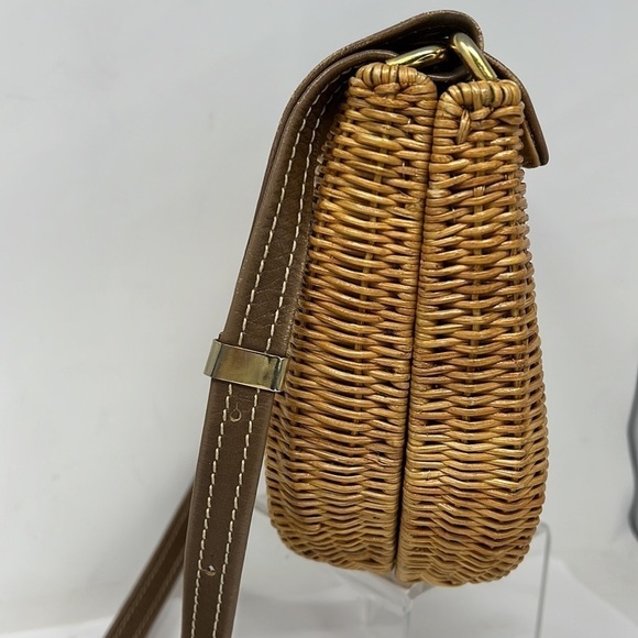 Rodo Rattan Leather Adjustable Shoulder Crossbody Strap Made in Italy Rare - Picture 4 of 16
